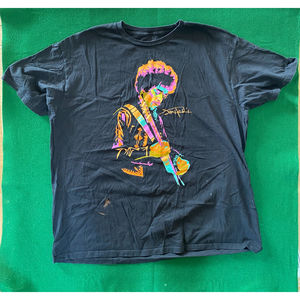 Jimi Hendrix Tee Shirt Black multi color rocking out 2XL XXL